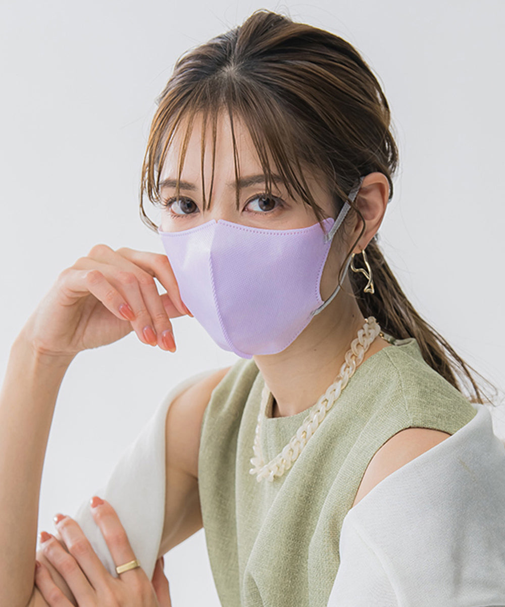 3Dマスク 立体 血色マスク 20枚入り ラベンダー