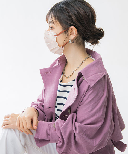 血色マスク バイカラーマスク 20枚入り 3層不織布 2Dマスク 小顔マスク おしゃれ 全8色 ウイルス対策 快適ピンクマスク 使い捨てプリーツマスク 花粉症対策 11KZ-2DB20