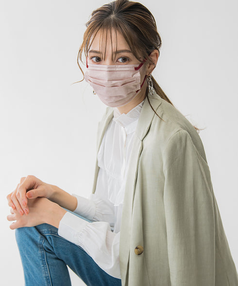 血色マスク バイカラーマスク 20枚入り 3層不織布 2Dマスク 小顔マスク おしゃれ 全8色 ウイルス対策 快適ピンクマスク 使い捨てプリーツマスク 花粉症対策 11KZ-2DB20