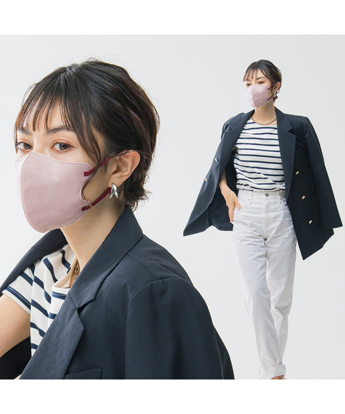 3Dマスク 立体 血色マスク 20枚入り 3層不織布 バイカラー 立体マスク 蒸れない 小顔マスク 耳が痛くない 肌に優しい花粉症対策 使い捨て 大人用マスク8色 11KZ-3DB20