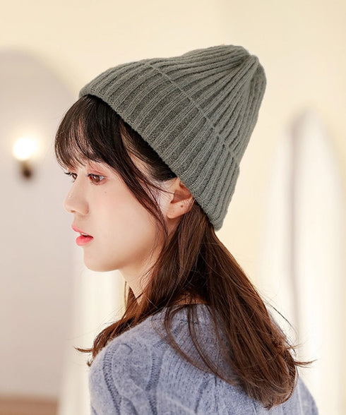 リブニット帽秋冬 シンプルニットビーニー レディース カラフルニットワッチキャップ 防寒ベーシック 小顔帽子韓国風 暖かいペアルック帽 無地カップル帽ユニセックス 1FENGJ-001