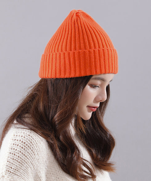 リブニット帽秋冬 シンプルニットビーニー レディース カラフルニットワッチキャップ 防寒ベーシック 小顔帽子韓国風 暖かいペアルック帽 無地カップル帽ユニセックス 1FENGJ-001