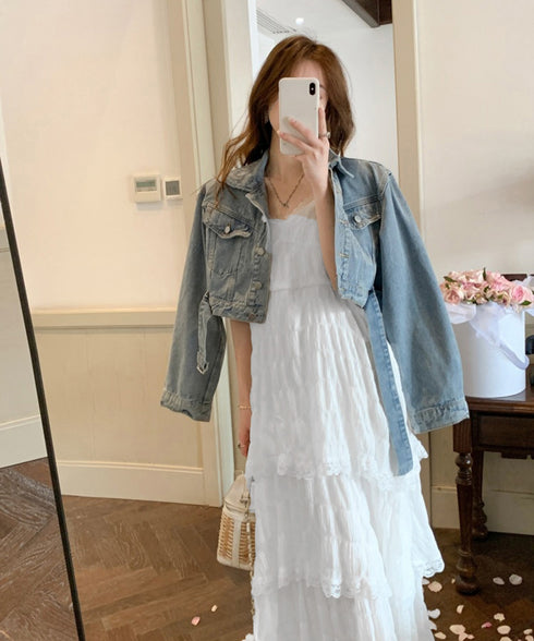 ティアードキャミワンピース レースワンピ レディース ゆったり Aラインワンピース きれいめリゾートワンピース ノースリーブ春夏ワンピース 体型カバービーチワンピ 1BAIHO-001