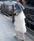 ティアードキャミワンピース レースワンピ レディース ゆったり Aラインワンピース きれいめリゾートワンピース ノースリーブ春夏ワンピース 体型カバービーチワンピ 1BAIHO-001