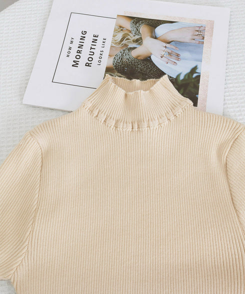 ミドル丈ニットワンピースハイネックワンピ レディース オフィスカジュアル Aラインワンピース着回し きれいめ膝下丈ワンピース 着やせインナーワンピ おしゃれ秋冬服 1BAIHO-002