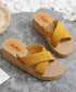 厚底サンダルジュート風クロスサンダル美脚 レディース 軽量サンダル 疲れない リゾートスリッパ 温泉 ビーチサンダル 水遊び ビーサン 歩きやすい プールサンダル 1CAIZU-001