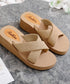 厚底サンダルジュート風クロスサンダル美脚 レディース 軽量サンダル 疲れない リゾートスリッパ 温泉 ビーチサンダル 水遊び ビーサン 歩きやすい プールサンダル 1CAIZU-001