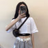 ヘソ出しtシャツ タンクトップ 韓国 2点セット トップス 春夏 ショート丈tシャツ 半袖 セットアップ レディース カジュアル アンサンブル セクシー 1DANMEI-001