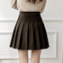 プリーツミニスカート ハイウエスト韓国 インナーパンツ付き 秋冬Aラインスカート レディース 普段着 ショート丈スカート お洒落 ボトムス きれいめ 制服 1DIEL-001