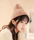 リブニット帽秋冬 シンプルニットビーニー レディース カラフルニットワッチキャップ 防寒ベーシック 小顔帽子韓国風 暖かいペアルック帽 無地カップル帽ユニセックス 1FENGJ-001