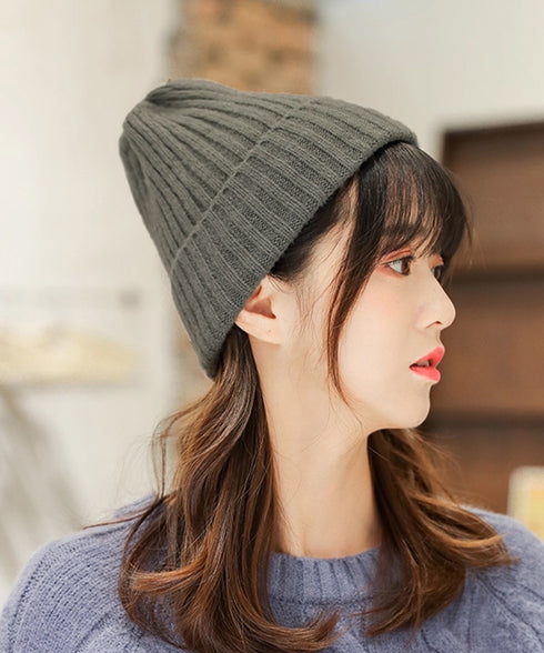 リブニット帽秋冬 シンプルニットビーニー レディース カラフルニットワッチキャップ 防寒ベーシック 小顔帽子韓国風 暖かいペアルック帽 無地カップル帽ユニセックス 1FENGJ-001