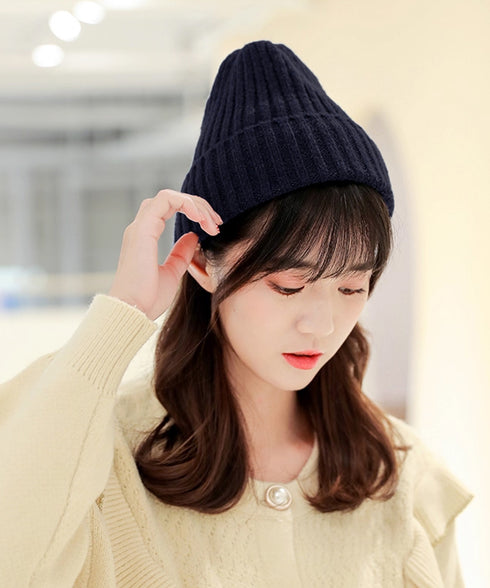 リブニット帽秋冬 シンプルニットビーニー レディース カラフルニットワッチキャップ 防寒ベーシック 小顔帽子韓国風 暖かいペアルック帽 無地カップル帽ユニセックス 1FENGJ-001