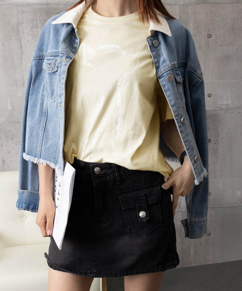 ビッグtシャツ レディース 半袖トップス 韓国風 イラストtシャツ おしゃれ カジュアルトップス 春夏 ドロップショルダーt ゆったり 着やせ 猫プリントtシャツ 1GJYS-001