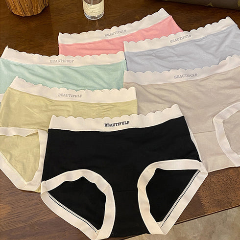 モーダルショーツ 美尻バイカラーショーツ レディース 締め付けない スタンダードショーツ 蒸れない セクシーランジェリー ハイウエスト ノーマルショーツ フィット 1GRML-003