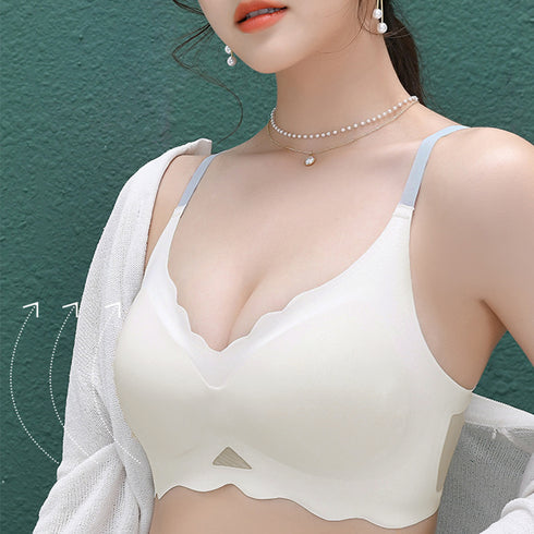 シームレスブラジャー ノンワイヤー 小胸 単品ブラジャー カップ付き バストキープ インナーウェア 通気性抜群 スポーツブラ 昼夜兼用 楽ちんブラ 落ちない 快適 1GRML-004