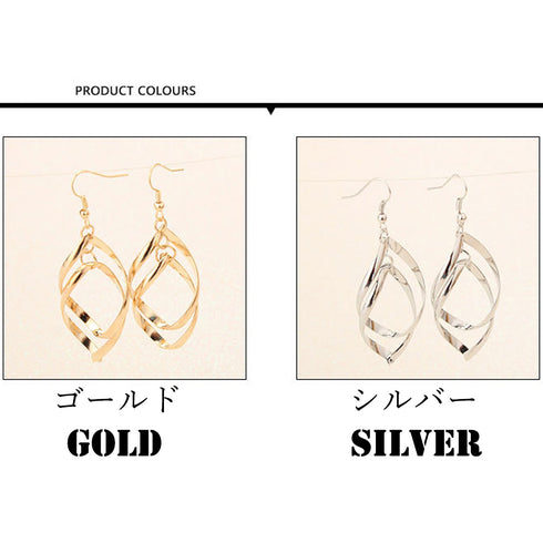 菱形 ピアス レディース 多層 菱形 ピアス レディース 多層 イアリング ぶらさがりアクセサリー 耳飾り 2連ピアス 1GTUO-003