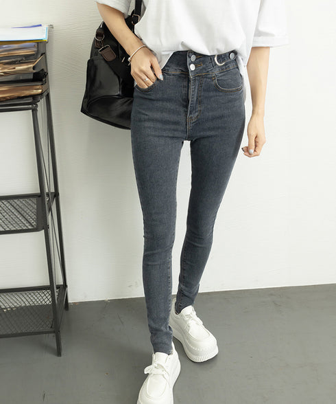 デニムパンツ ハイウエストタイトジーパン レディース デニムスキニーパンツ ストレッチ ロングズボン 美脚脚長 パギンス カジュアル 細見えデニム スリムジーンズ 1HANNIU-002