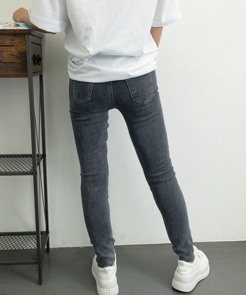 デニムパンツ ハイウエストタイトジーパン レディース デニムスキニーパンツ ストレッチ ロングズボン 美脚脚長 パギンス カジュアル 細見えデニム スリムジーンズ 1HANNIU-002