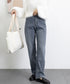 裏起毛デニムパンツストレートデニム裏ボア レディース ハイウエスト セミワイドパンツ 韓国風 ウォッシュ加工デニム あったか ジーパン 美脚脚長カジュアルボトムス 1HANNIU-003