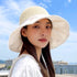 日焼け防止帽子 レディースストローハット 韓国 紐付き つば広 折り畳み帽子 運動会 ママ 日除け 自転車帽子 飛ばない 小顔見せ帽子 おしゃれサンバイザー 遮光 1JIANM-001