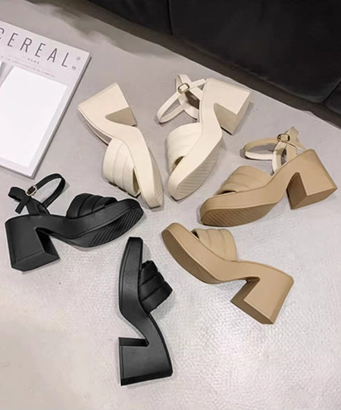 ミュール厚底サンダルスクエアトゥ 韓国風 安定感 チャンキーヒールサンダル オープントゥ 履歩きやすいサマーサンダル 痛くない コンフォートサンダル 夏靴新作人気 1JL-003