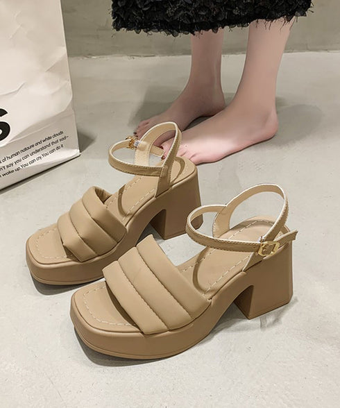 ミュール厚底サンダルスクエアトゥ 韓国風 安定感 チャンキーヒールサンダル オープントゥ 履歩きやすいサマーサンダル 痛くない コンフォートサンダル 夏靴新作人気 1JL-003