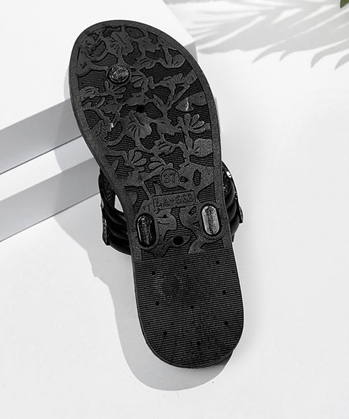 キラキラトングサンダル ビーチサンダル夏 葉っぱモチーフサンダル レディース 歩きやすいスリッパ きれいめ フラットサンダル 痛くない コンフォートサンダル韓国風 1JL-005