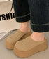 厚底サボサンダル ニットメッシュミュール 歩きやすいニットサンダルレディース 楽ちんシューズボリュームソール かかとなしスリッポン 身長アップ春夏靴 軽量美脚脚長 1JL-009