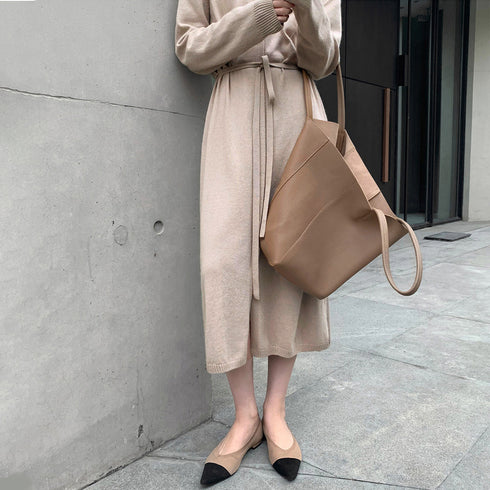 キーネック ニットワンピース キーネック ニットワンピース レディース セーターワンピース 暖かい ロングワンピ 秋冬 シンプル 上品 大人 おしゃれ 1JMYA-001