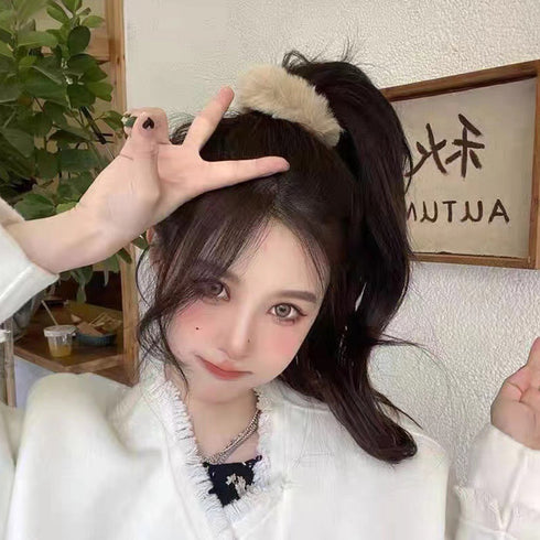 シュシュ 7本セット秋冬ヘアアクセサリー レディース ヘアゴム おしゃれまとめ髪 簡単ヘアアレンジ 大人可愛い 韓国 ふわふわファーシュシュ 髪留め プチプラ人気 1JSHAN-001