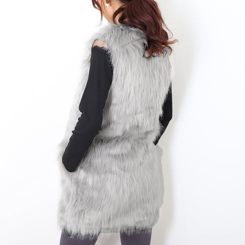 ファー ベスト レディース ジレ ファ ファー ベスト レディース ジレ ファ チョッキ ベスト 前開き 毛皮 ベスト 秋冬 アウター レディース 1JUSHI-001