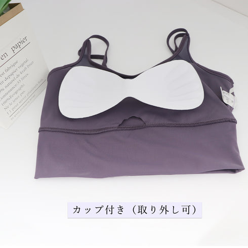 スポーツブラ レディース ランニングブラ 揺れない クロスバック ヨガウエア カップ付き ジムウェア メッシュ切り替え フィットネスブラ 1JYT-001