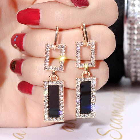ピアス スクエア レディース シンプル ピアス スクエア レディース シンプル ラインストーン アクセサリー 大人可愛い 1LIANCH-010