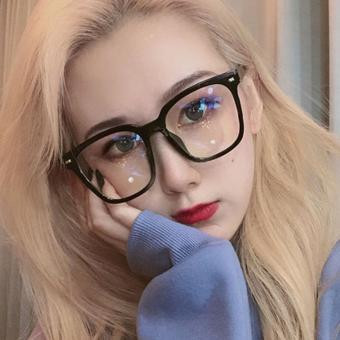 ブルーライトカットメガネ レディース ブルーライトカットメガネ レディース 黒縁 パソコンメガネ 伊達メガネ ビックフレームおしゃれ PCめがね ユニセックス 1MIMAN-003