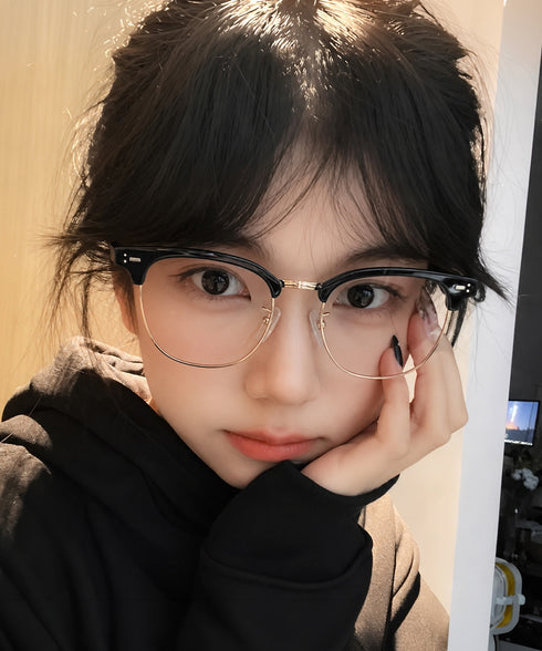 クリアレンズ伊達メガネブルーライトカット サーモントメガネ レディース 韓国風細縁めがね 軽量 おしゃれ ギークシックメガネ クラシック小顔眼鏡 レトロアイウェア 1MIMAN-004