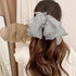 ビックリボン バレッタ ヘアアクセ韓国風 おしゃれ ヘアアクセサリー レディース フェミニン まとめ髪 大人かわいいヘアアレンジ 大きめ髪留め リボンクリップ上品 1MOCHA-001