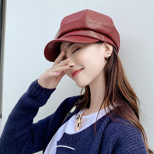 キャスケット 帽子 レディース 人気 キャスケット 帽子 レディース 人気 フェイクレザー キャスケット 合皮 マドロスハット 1MUXIA-003