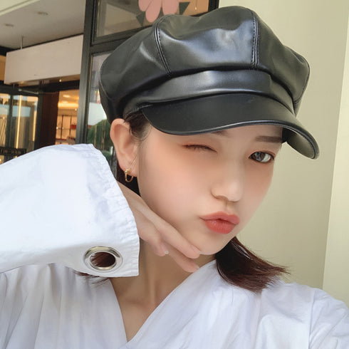 キャスケット 帽子 レディース 人気 キャスケット 帽子 レディース 人気 フェイクレザー キャスケット 合皮 マドロスハット 1MUXIA-003