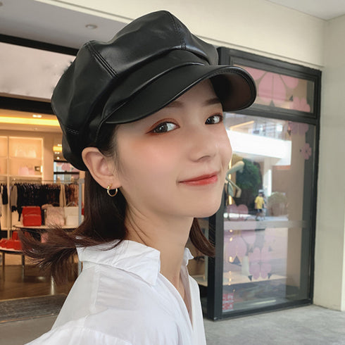 キャスケット 帽子 レディース 人気 キャスケット 帽子 レディース 人気 フェイクレザー キャスケット 合皮 マドロスハット 1MUXIA-003