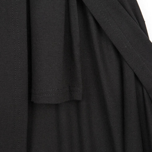 ロングスカートインナーショートパンツ付き フレアスカート レディース ウエストゴム 深スリットスカート 薄手春夏スカート きれいめカジュアル モーダルスカート美脚 1RIRIT-018