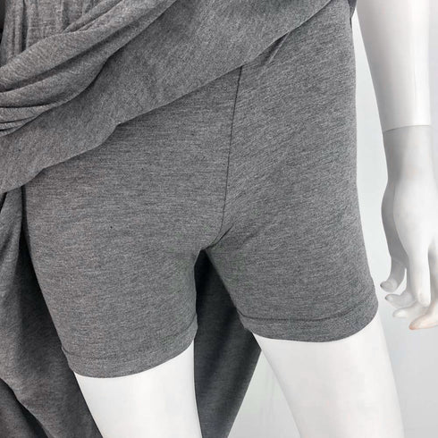 ロングスカートインナーショートパンツ付き フレアスカート レディース ウエストゴム 深スリットスカート 薄手春夏スカート きれいめカジュアル モーダルスカート美脚 1RIRIT-018