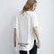 ロングtシャツ レディース 韓国 ロゴT 英字ロゴカットソー サイドスリット 体型カバー ゆったりトップス 半袖プルオーバー ビッグシルエット おしゃれ 夏服 1RIRIT-028