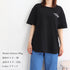 ロングtシャツ レディース 韓国 ロゴT 英字ロゴカットソー サイドスリット 体型カバー ゆったりトップス 半袖プルオーバー ビッグシルエット おしゃれ 夏服 1RIRIT-028