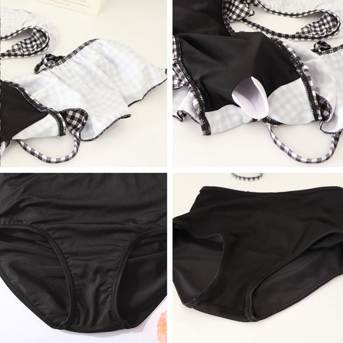 フリルビキニ 盛れる水着2点セット韓国風 レディース セクシー水着 お洒落 ハイウエスト ショートパンツ 水着上下セット 大人可愛い セパレート水着 20代30代 1RTENG-001