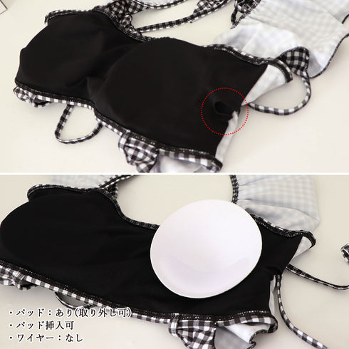 フリルビキニ 盛れる水着2点セット韓国風 レディース セクシー水着 お洒落 ハイウエスト ショートパンツ 水着上下セット 大人可愛い セパレート水着 20代30代 1RTENG-001