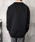 配色ステッチビッグロンT長袖メンズ韓国風 ドロップショルダー メンズTシャツ モード系オーバーサイズ長袖カットソー ルーズシルエット ストリートトップス ゆったり 1SHU-001