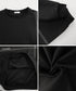 配色ステッチビッグロンT長袖メンズ韓国風 ドロップショルダー メンズTシャツ モード系オーバーサイズ長袖カットソー ルーズシルエット ストリートトップス ゆったり 1SHU-001