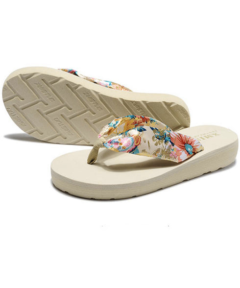 トングサンダル レディースビーチサンダル 軽量ビーサン美脚 ぺたんこ スリッパサンダル 歩きやすい ボヘミア風夏靴 フラットサンダル大人可愛い リゾートスリッパ夏 1WLONG-003