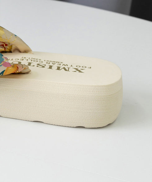 トングサンダル レディースビーチサンダル 軽量ビーサン美脚 ぺたんこ スリッパサンダル 歩きやすい ボヘミア風夏靴 フラットサンダル大人可愛い リゾートスリッパ夏 1WLONG-003