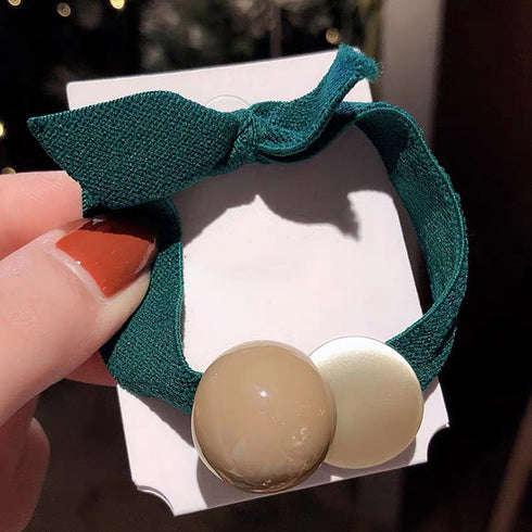 ヘアゴム 5本セットヘアアクセサリー人気 カラーボール メタルプレート 平ゴムセット 髪飾り カジュアル まとめ髪 カラーゴム結ぶ 髪留めヘアポニー ブレスレット 1WUTOU-002